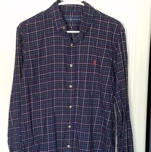 Gently Used Men's Ralph Lauren multi plaid shirt